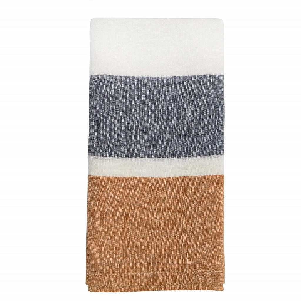Bold Stripe Linen Amber Towel