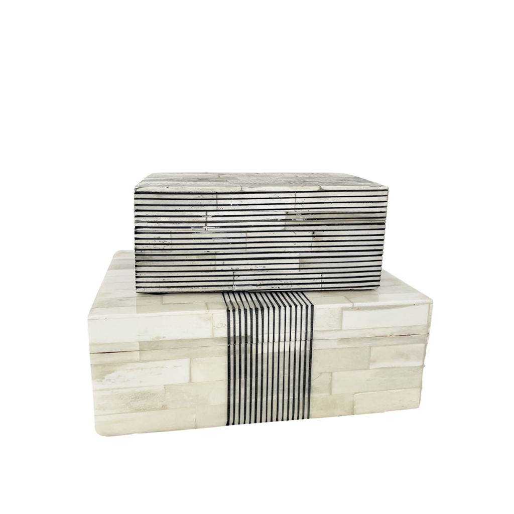 Wide Stripe Bone Box