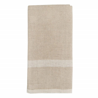 Natural & White Linen Towel