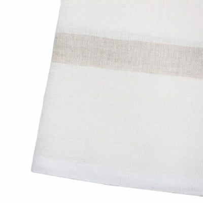 White & Natural Linen Towel
