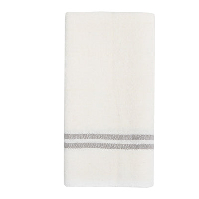 Ivory & Grey Vintage Linen Towel